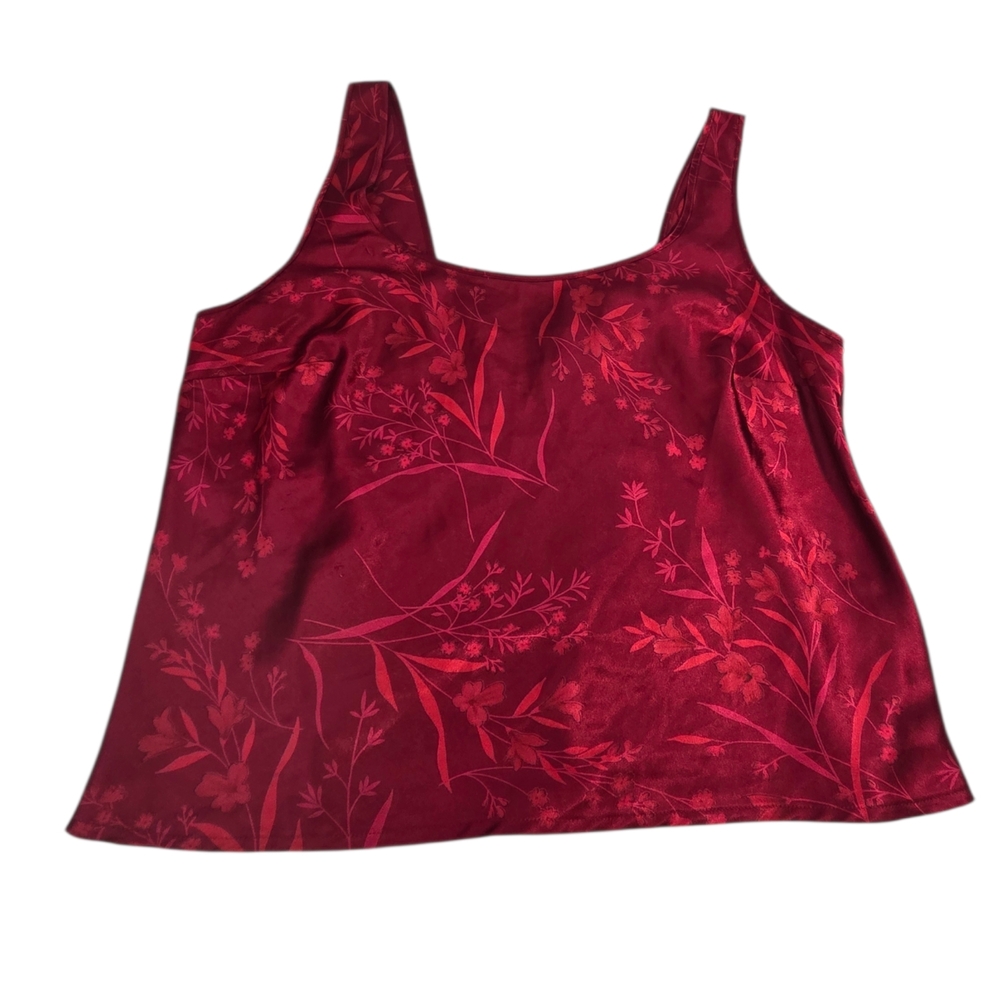Victorias Secret Red Satin Pajamas Womens Size Medium Sleeveless Lightweight - Picture 3 of 3